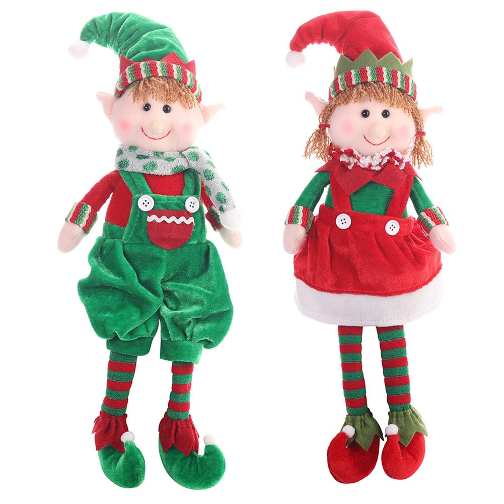 48cm Christmas Hanging Leg Doll Elf Doll Toys For Home Ornaments Kids Birthday Holiday Table Decoration