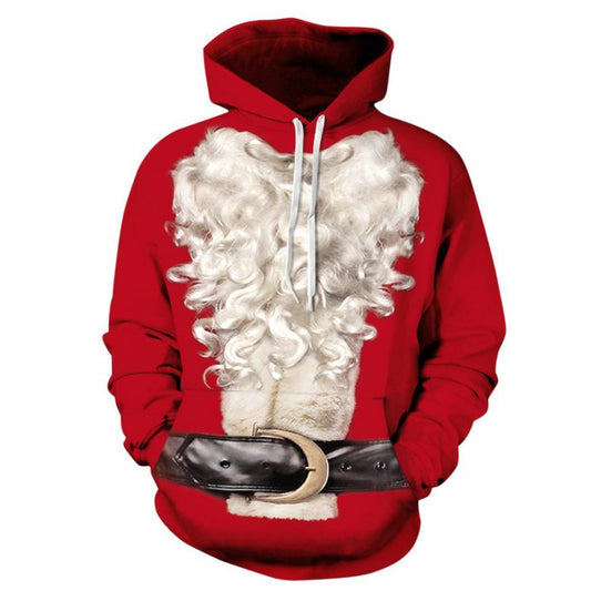 Women Men Christmas 3D Santa Printed Sweatshirt