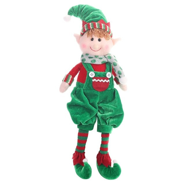 48cm Christmas Hanging Leg Doll Elf Doll Toys For Home Ornaments Kids Birthday Holiday Table Decoration