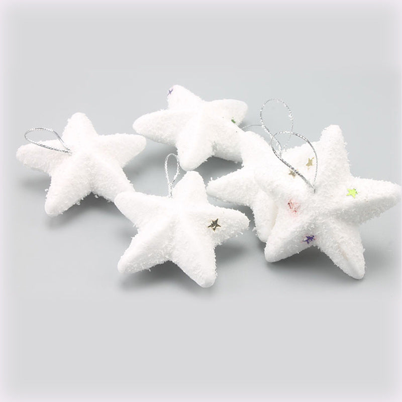 6 Pcs Christmas Tree Decorations White Stars Snowflake Christmas Ornaments Decorations For Tree Xmas Noel Ornaments For Home