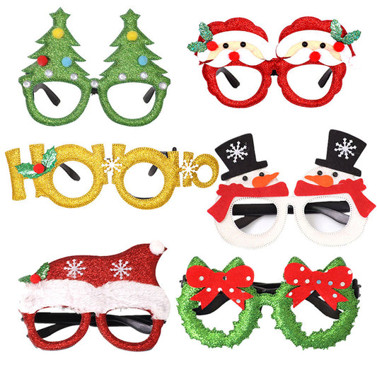 Christmas Decorations Adult Children Toys Santa Claus Snowman Antler Glasses Christmas Decorative Glasses